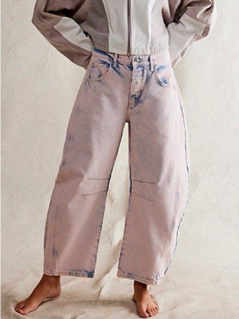 Free People We The Free Good Luck Barrel Jeans